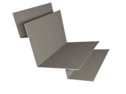 Угол внутренний сложный 90 градусов Grand Line 0,45 ПЭ с пленкой RAL 1015 светлая слоновая кость (3м) GL 594685