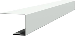 Планка завершающая для Кликфальц Про Grand Line 0,45 Drap с пленкой RAL 9003 сигнальный белый (3м) GL 522670