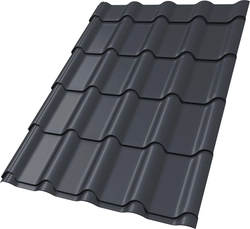 Профиль волновой "Камея" ("Kamea") 0,45 Drap RAL 7024 мокрый асфальт GL 114104