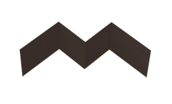Угол внутренний фибросайдинга Grand Line 0,45 ПЭ двухсторонний с пленкой RR 32 темно-коричневый (3м) GL 693179