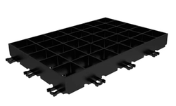 Решетка газонная Gidrolica Eco Super 60.40.6,4 - пластиковая черная (602) GL 369856
