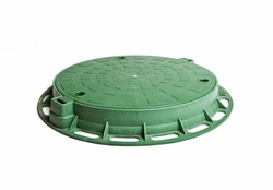 Люк пластиковый зеленый, класс нагрузки А15 Aquastok (5802) GL 545857
