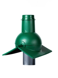 Выход канализации коньковый Krovent Pipe-cone зеленый GL 291962