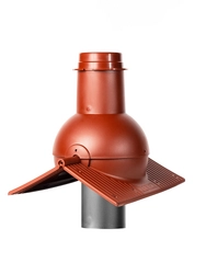 Выход канализации коньковый Krovent Pipe-cone красно-коричневый GL 291965