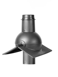 Выход канализации коньковый Krovent Pipe-cone серый GL 291966