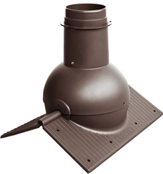 Элемент коньковый Krovent Pipe-Cone коричневый GL 97544
