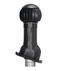 Комплект вентиляции Gervent Твистер для кровли Профнастил-21 150/160 черный GL 746006