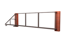 Ворота откатные Жалюзи к кирпичному столбу 2,0х6,0 RR 32 GL 610516