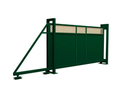 Ворота откатные Estet Plus 2,0х4,5 RAL 6005/1014 GL 70002