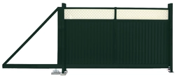 Ворота откатные Estet Plus 2,4х3,5 RAL 6005/1014 GL 79111