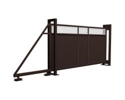 Ворота откатные Estet Plus 2,0х4,5 RAL RR 32/1013 GL 239035