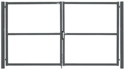 Ворота Colority цинк с замком 2,0х4,0 RAL 7012 GL 730237