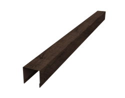 Планка вертикальная лицевая для горизонтального монтажа штакетника Grand Line 0,45 Принт Элит Античный дуб TwinColor (3м) GL 643716