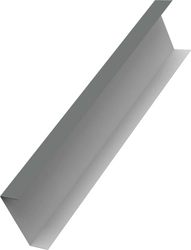 Декоративная накладка на столб универсальная 80х80 для забора жалюзи Grand Line 0,45 ПЭ RAL 7005 мышино-серый (3м) GL 622605