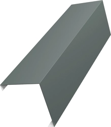 Декоративная накладка на столб универсальная угловая 80х80 для забора жалюзи Grand Line 0,45 ПЭ RAL 7005 мышино-серый (2м) GL 625955