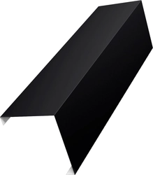 Декоративная накладка на столб универсальная угловая 80х80 для забора жалюзи Grand Line 0,45 Drap СТ RAL 9005 черный (1,8м) GL 625747