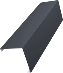 Декоративная накладка на столб универсальная угловая 62х55 для забора жалюзи Grand Line 0,5 Rooftop Бархат RAL 7024 мокрый асфальт (3м) GL 625239