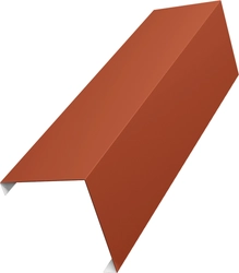 Декоративная накладка на столб универсальная угловая 80х80 для забора жалюзи Grand Line 0,45 Drap RAL 8004 терракота (2м) GL 625561