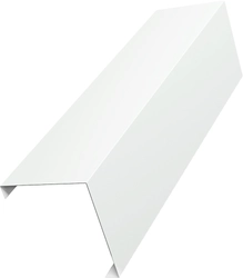 Декоративная накладка на столб универсальная угловая 80х80 для забора жалюзи Grand Line 0,45 Drap RAL 9003 сигнальный белый (3м) GL 625586