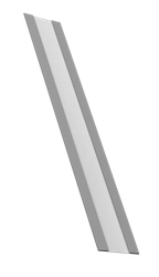 Крепежная планка для забора жалюзи Милан, Милан Слим, Токио Grand Line 0,45 ПЭ RAL 9006 бело-алюминиевый (2м) GL 627116