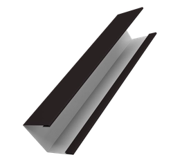 Крышка для забора жалюзи Милан Слим Grand Line 0,45 Drap ТР RAL 9005 черный (3м) GL 702915