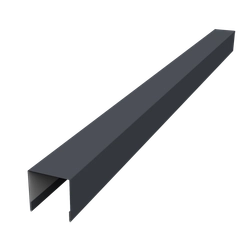 Планка вертикальная лицевая для забора жалюзи Палермо Grand Line 0,5 Сатин RAL 7024 мокрый асфальт (2,5м) GL 631988