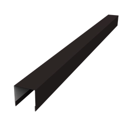 Планка вертикальная лицевая для забора жалюзи Палермо Grand Line 0,5 Drap RAL 9005 черный (2,5м) GL 706653