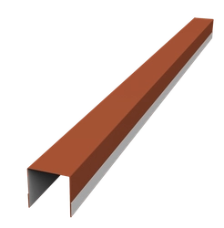 Планка вертикальная обратная для забора жалюзи Палермо Grand Line 0,45 Drap RAL 8004 терракота (1,8м) GL 632140