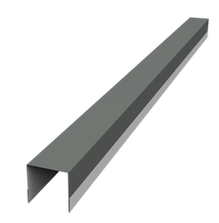 Планка вертикальная обратная для забора жалюзи Палермо Grand Line 0,45 ПЭ RAL 7005 мышино-серый (1,8м) GL 632657