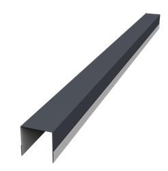 Планка вертикальная обратная для забора жалюзи Палермо Grand Line 0,45 Drap ТР RAL 7024 мокрый асфальт (1,8м) GL 702580