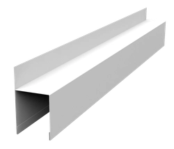 Планка опорная составная внешняя для забора жалюзи Палермо Grand Line 0,5 Сатин RAL 9003 сигнальный белый (1,8м) GL 635778