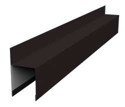 Планка опорная составная внешняя для забора жалюзи Палермо Grand Line 0,5 Drap ТХ RAL 9005 черный (2м) GL 635189