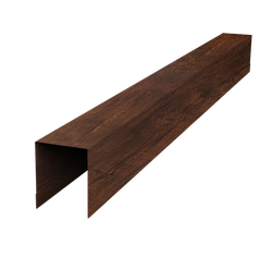 Планка опорная составная внутренняя для забора жалюзи Палермо Grand Line 0,45 Принт Премиум двухсторонний Бразильская вишня темная Фреш (3м) GL 713300
