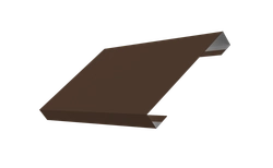 Ламель лицевая стартовая/финишная забора жалюзи Техас 80мм для калиток и ворот (с заполнением ламелями 150) Grand Line 0,45 Drap RAL 8017 шоколад GL 510866