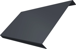 Ламель обратная 200 забора жалюзи Техас Grand Line 0,5 Velur RAL 7024 мокрый асфальт GL 730509