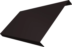 Ламель обратная 200 забора жалюзи Техас Grand Line 0,5 Velur RAL 9005 черный GL 730512