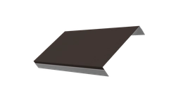 Ламель обратная стартовая/финишная забора жалюзи Техас 50мм для калиток и ворот (с заполнением ламелями 150) Grand Line 0,5 PurPro RR 32 темно-коричневый GL 558175