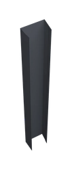 Крепежная планка верхняя для забора жалюзи Техас Grand Line 0,45 Drap TwinColor RAL 7024 мокрый асфальт (1,8м) GL 630568