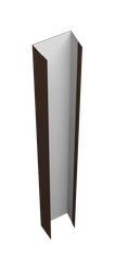 Крепежная планка верхняя для забора жалюзи Техас Grand Line 0,5 Сатин матовый RAL 8017 шоколад (2м) GL 631102