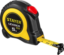 STAYER  Leader, 5 м х 19 мм, рулетка с автостопом, Professional (3402-05-19) 3402-05-19_z02