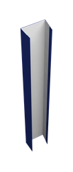 Крепежная планка верхняя для забора жалюзи Техас Grand Line 0,45 ПЭ RAL 5002 ультрамариново-синий (2м) GL 630683