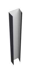 Крепежная планка верхняя для забора жалюзи Техас Grand Line 0,45 ПЭ RAL 7024 мокрый асфальт (2,5м) GL 630722