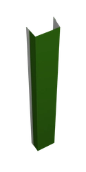 Крепежная планка нижняя для забора жалюзи Техас Grand Line 0,45 ПЭ RAL 6002 лиственно-зеленый (2м) GL 629905