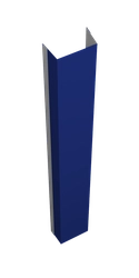 Крепежная планка нижняя для забора жалюзи Техас Grand Line 0,45 ПЭ RAL 5002 ультрамариново-синий (3м) GL 629955