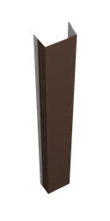 Крепежная планка нижняя для забора жалюзи Техас Grand Line 0,5 ПЭ слим RAL 8017 шоколад (2м) GL 768957