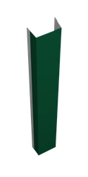 Крепежная планка нижняя для забора жалюзи Техас Grand Line 0,45 Drap ТХ RAL 6005 зеленый мох (3м) GL 628015