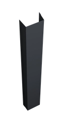 Крепежная планка нижняя для забора жалюзи Техас Grand Line 0,45 Drap ТХ двухсторонний RAL 7024 мокрый асфальт (2,5м) GL 628046