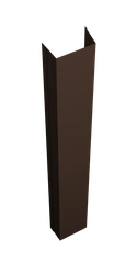 Крепежная планка нижняя для забора жалюзи Техас Grand Line 0,45 ПЭ двухсторонний RAL 8017 шоколад (2м) GL 630031