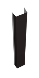 Крепежная планка нижняя для забора жалюзи Техас Grand Line 0,5 PurLite матовый RAL 9005 черный (2м) GL 630149