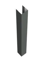 Стойка для забора жалюзи Техас Grand Line для монтажа с крепежным вкладышем 0,45 ПЭ RAL 7005 мышино-серый (3м) GL 634275